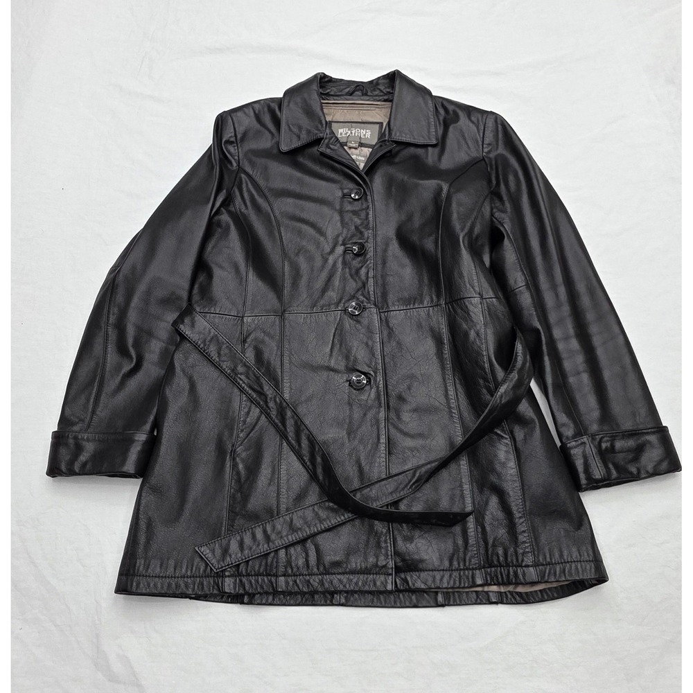 Wilson Leather Thinsulate Ultra Insulation Women's Belted Leather Jacket Size L‎